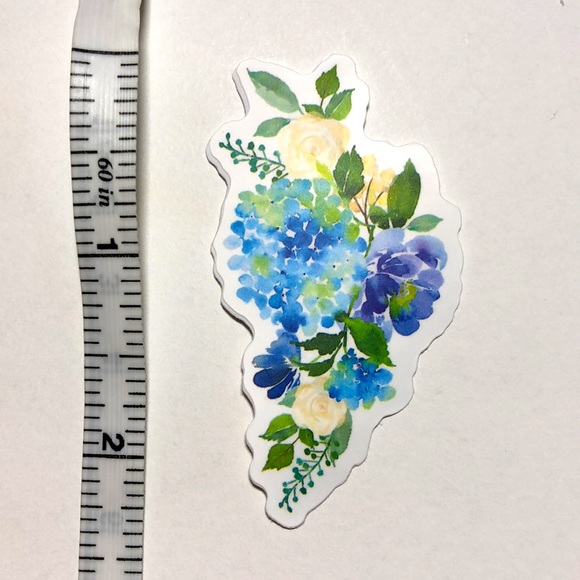 3/$5 of DIFFERENT stickers with this 1 OR make your own bundleFLOWERS blue white - Picture 2 of 7